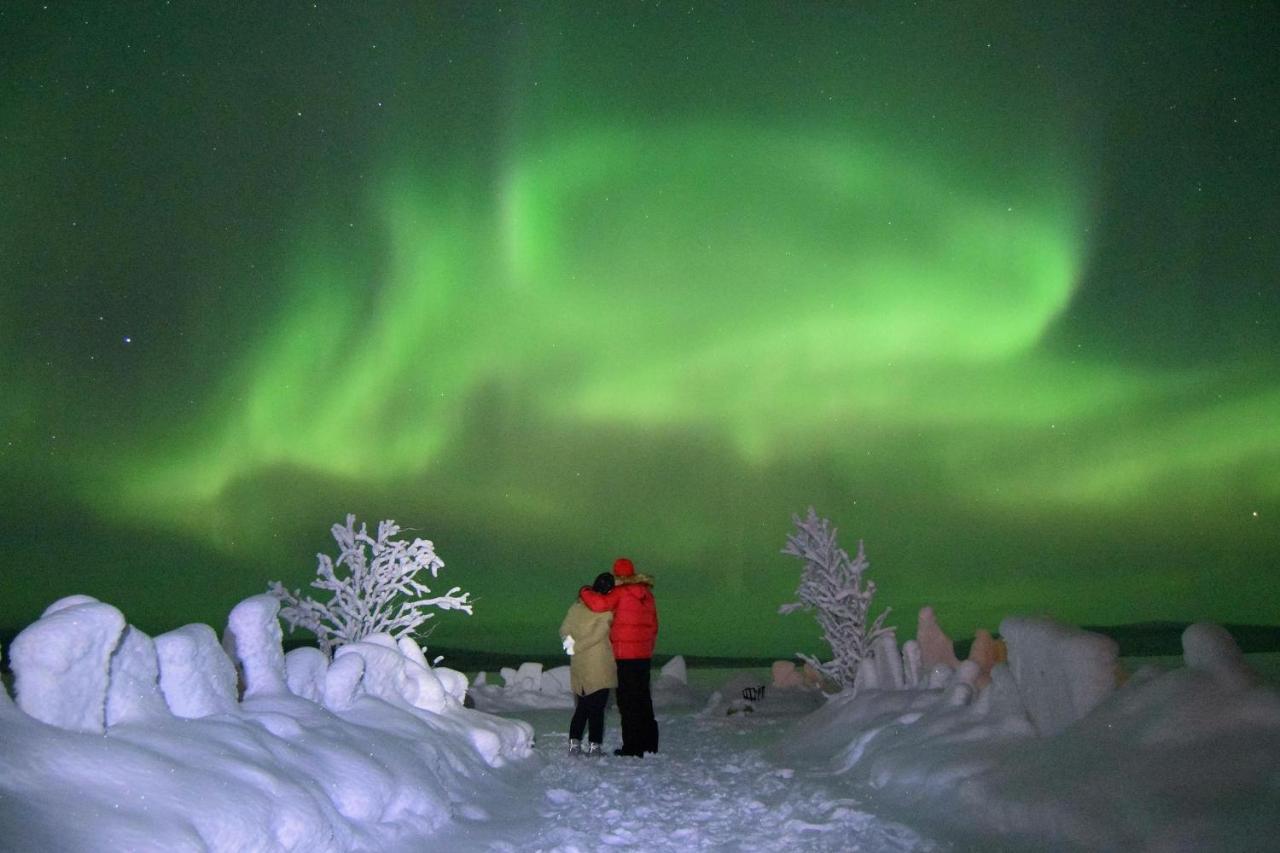 Camp Caroli Wooden Cabins Jukkasjarvi Bagian luar foto